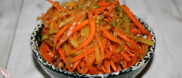 Korejskij salat iz red'ki i morkovi