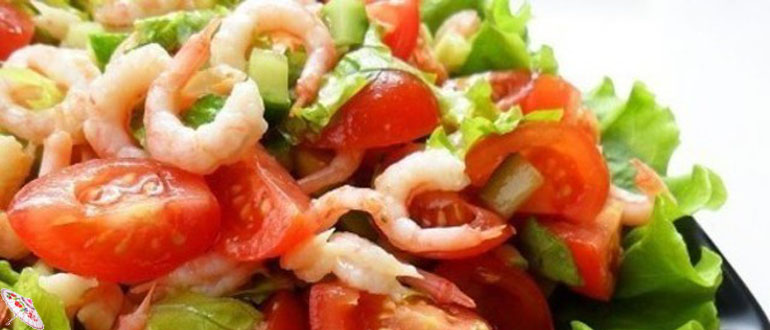 Salat iz krevetok s pomidorami