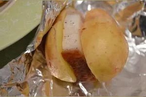 приготовление картошки с салом запеченной в фольге