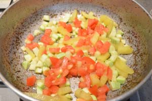 Рецепт приготовления омлета с овощами